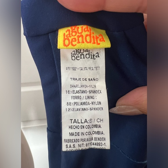 Agua Bendita Calista Puff Sleeve Tie Back
Bikini Top Blue Sz S - Picture 10 of 11